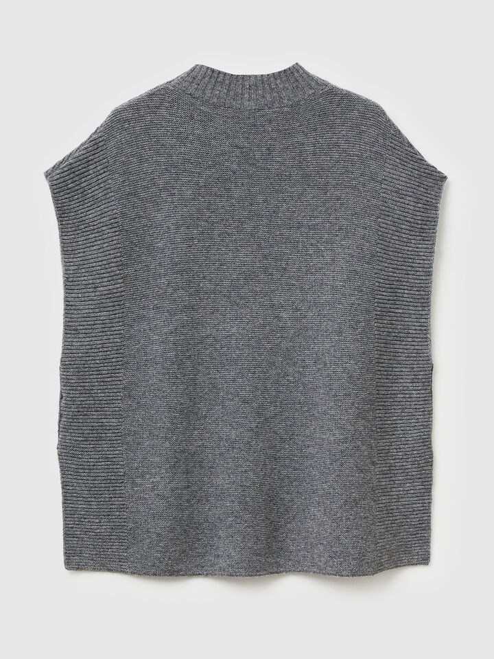 SLEEVELESS SWEATER Mujer image number 5